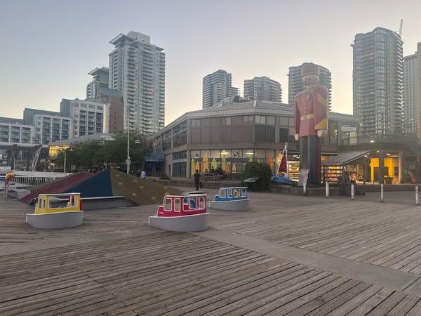 New Westminster waterfront and downtown streets at dusk