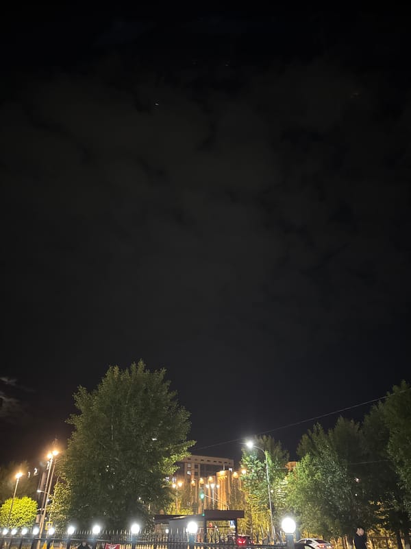 Evening scenes captured across Kokshetau, Kazakhstan neighborhoods