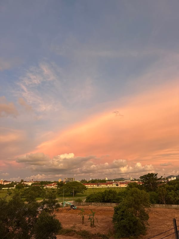 Sunset skies over Wichit, Thailand, from multiple angles