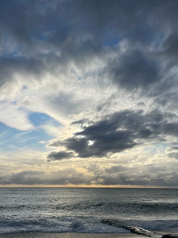 Cloudy skies observed over Gagra coastline