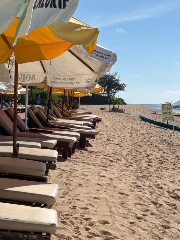 Morning beach life documented at Indonesian coastal location