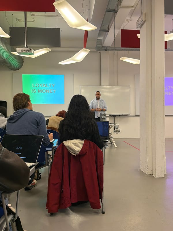 Brand loyalty lecture held in Milan classroom Friday morning
