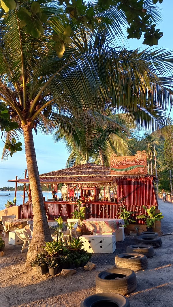 Lazy morning at a beachfront bar on Koh Phangan