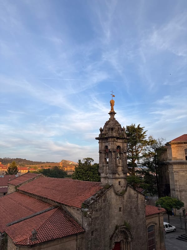 Evening views captured across Santiago de Compostela's historic center