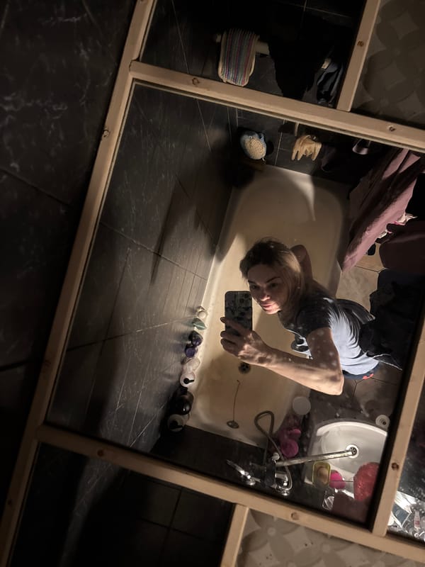Woman documents evening routine with selfies in Vsevolozhsk apartment