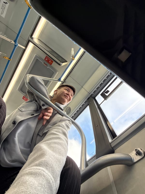 Morning commute across Moscow by bus and metro