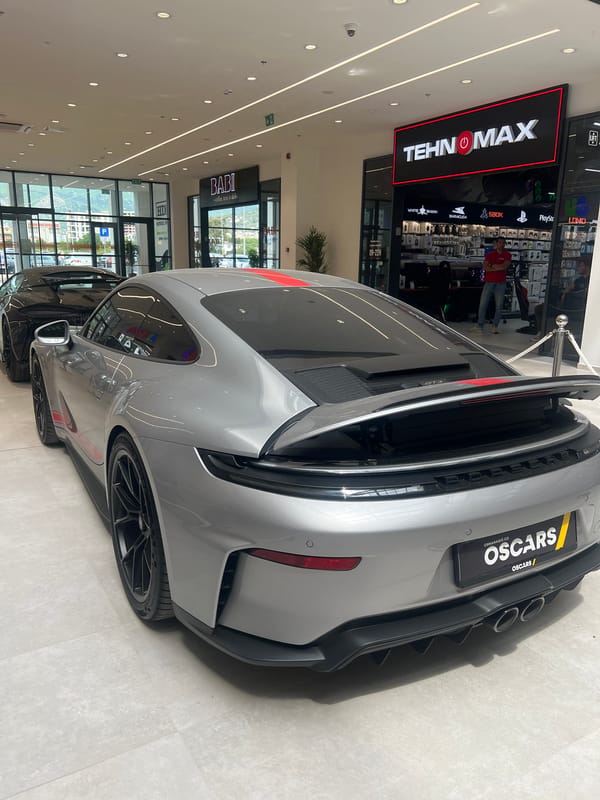Luxury car display draws attention at Montenegro shopping mall