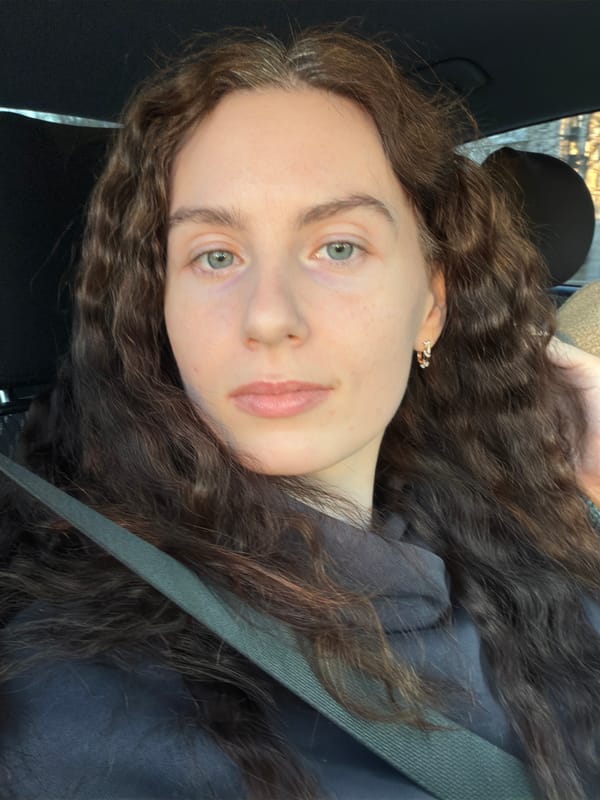 Woman photographed in car in Saint Petersburg