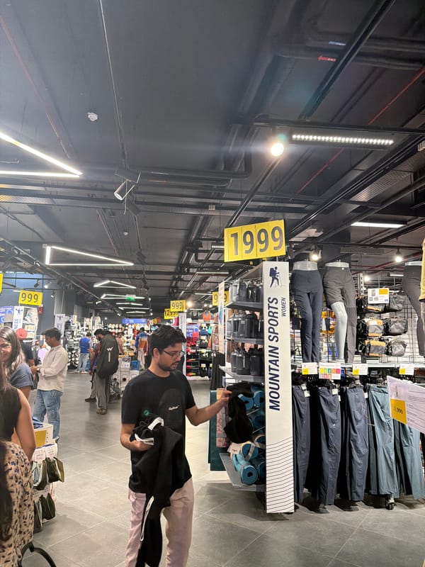 Routine shopping mall activity documented across Delhi retail centers