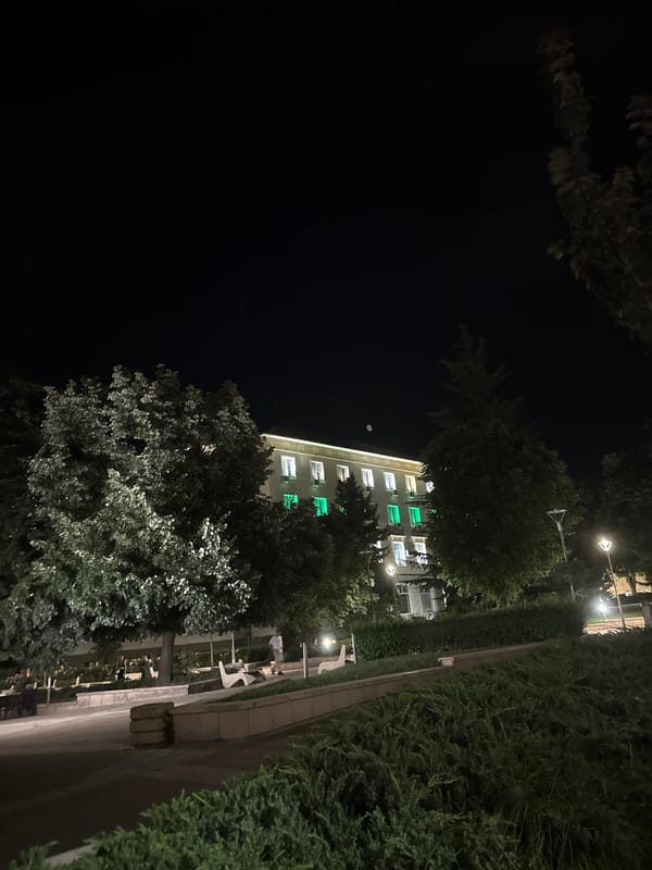 Evening wandering through the streets of Yambol, Bulgaria