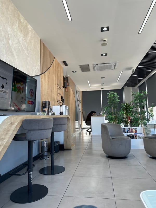 Modern salon interior documented in Fethiye, Turkey