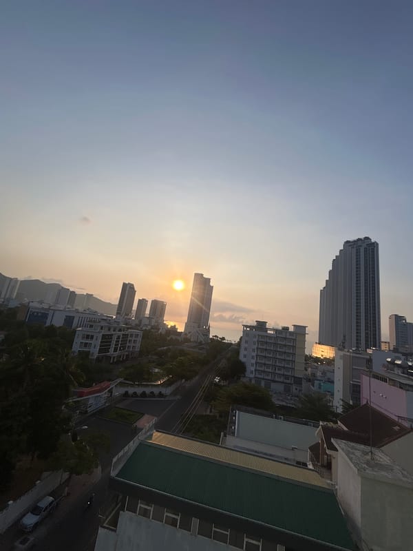Sunset skyline captured in Nha Trang, Vietnam
