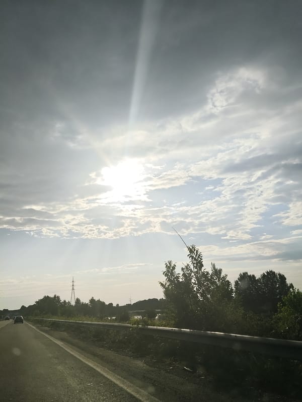 Rolling through a quiet Italian highway outside Teverola