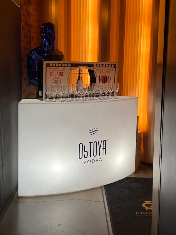 Ostoya Vodka promotional display spotted in Burgas, Bulgaria