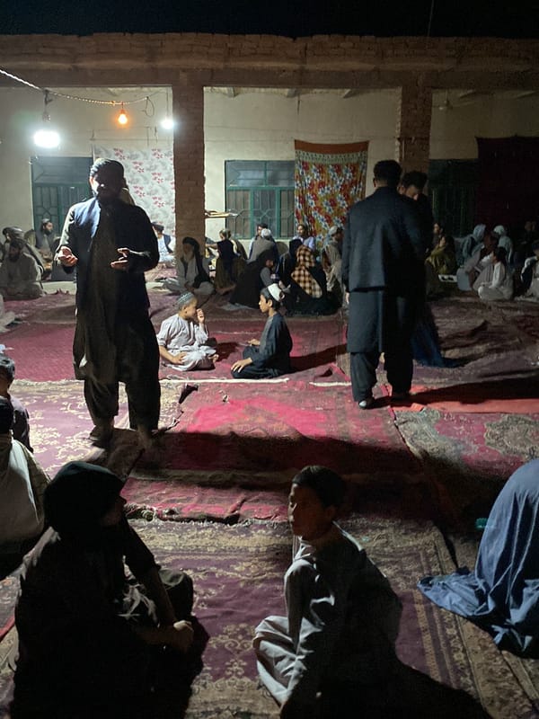 Traditional evening gathering held in Dehkheshk, Afghanistan
