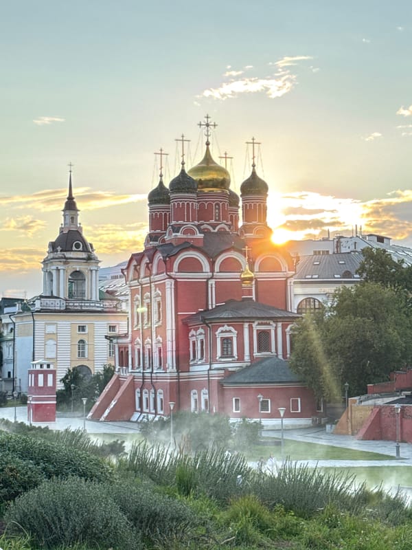 Afternoon in Zaryadye Park, Moscow's green heart near the Kremlin