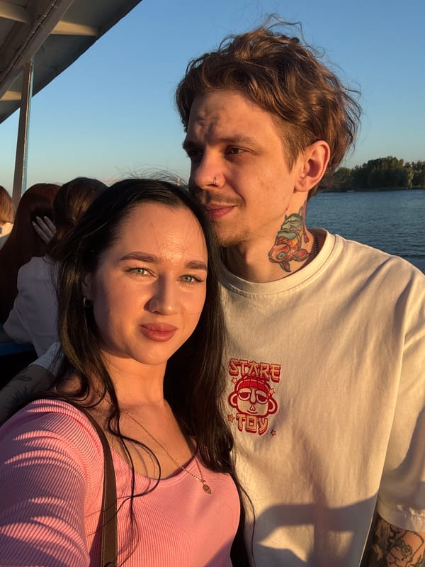 Sunset boat ride on the river in Novosibirsk