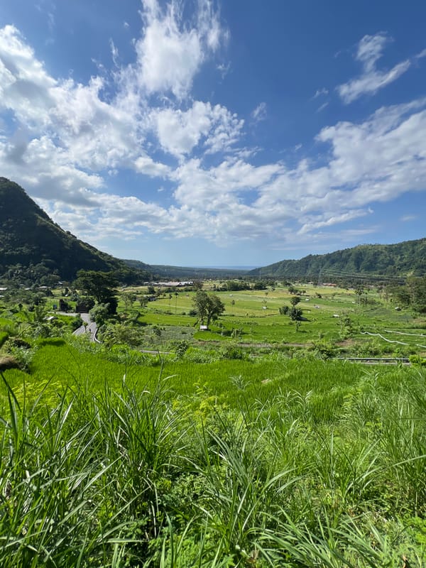Morning landscape view captured in Abang, Indonesia