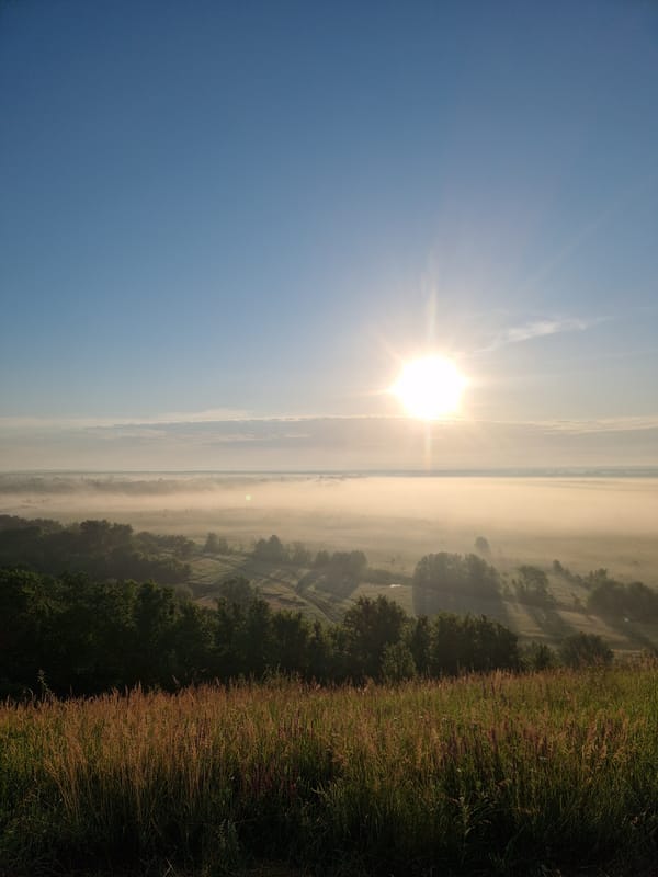 Dawn Photography Session Documents Misty Ukrainian Valley Sunrise