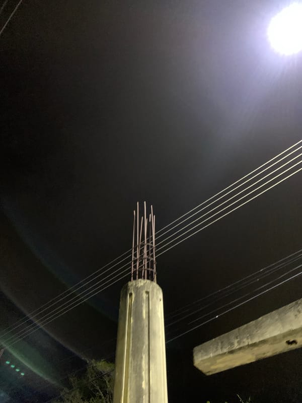 Nighttime documentation of Santa Ana Venezuela streets and infrastructure