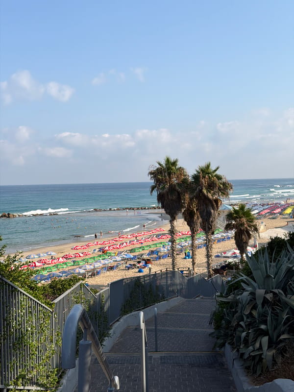 Early morning at Bat Yam's Mediterranean beach