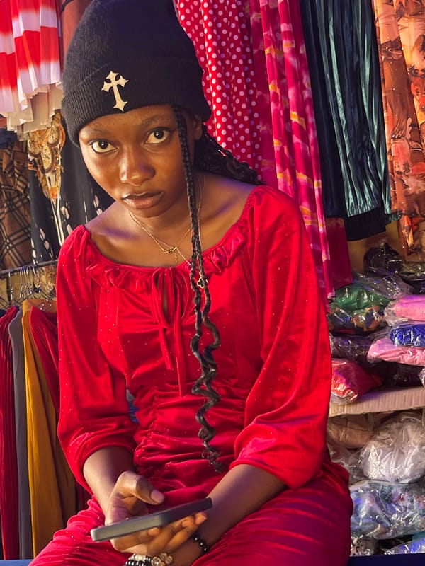 Daily life captured at Samaru textile market