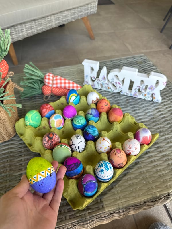 Easter egg collection displayed in San Bernardino Tlaxcalancingo