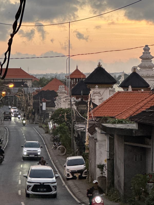 Morning scenes across Kuta Selatan: streets, temples, and daily life