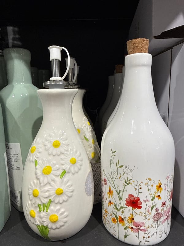 Browsing a gift shop's eclectic mix in Odesa