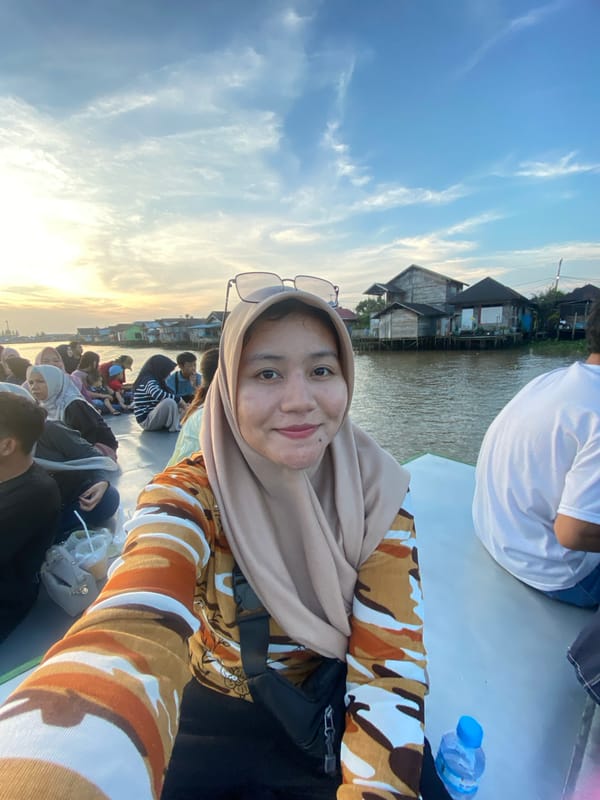 Sunset boat outing on the Martapura River, Banjarmasin