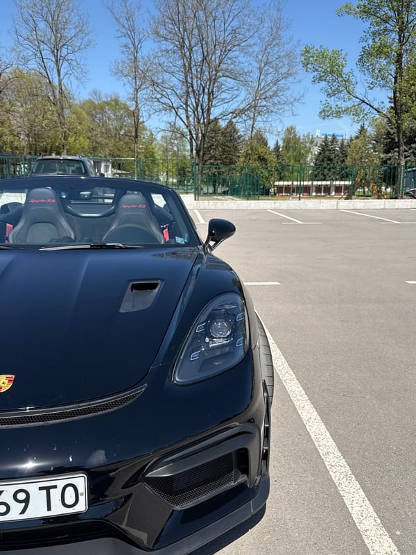 Black Porsche Spyder RS spotted parked in Sofia