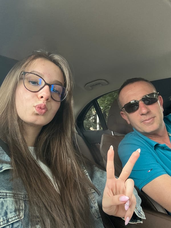 Car selfie captured in Blagoevgrad, Bulgaria