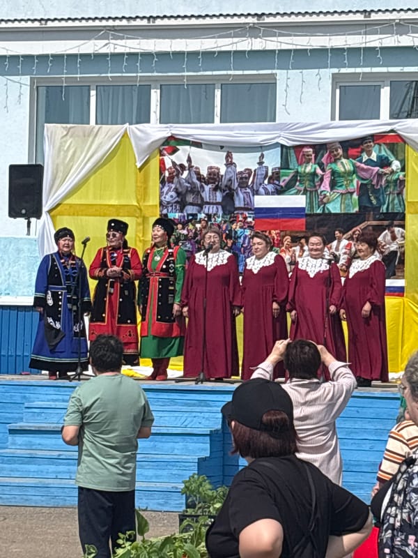 Outdoor performance event staged in Bayanday, Russia
