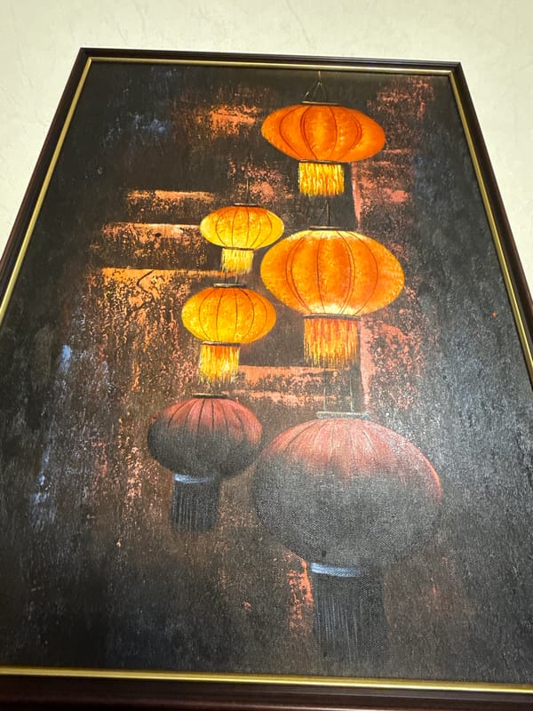 Lanterns and roses: two oil paintings in Khabarovsk