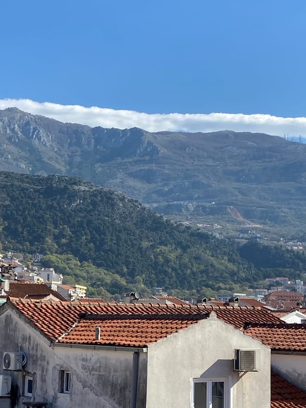 Morning landscape photographed near Budva, Montenegro