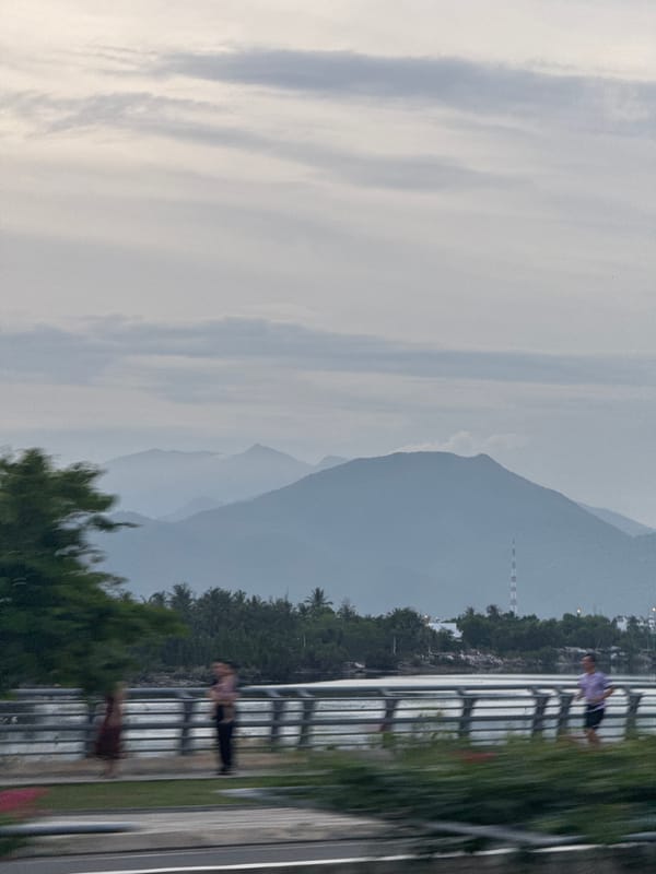 Nha Trang coastline from a roadside vantage point