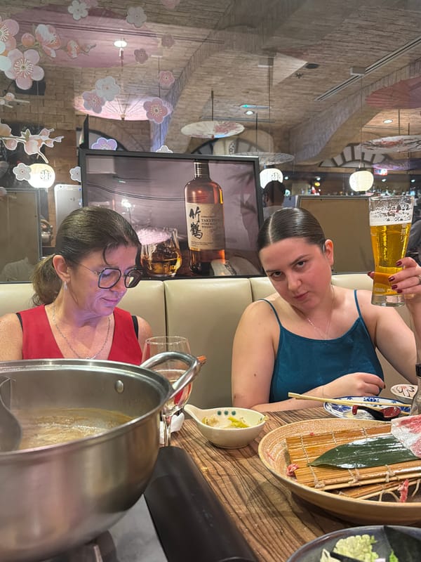 Hot pot dinner at Japanese restaurant in Dubai