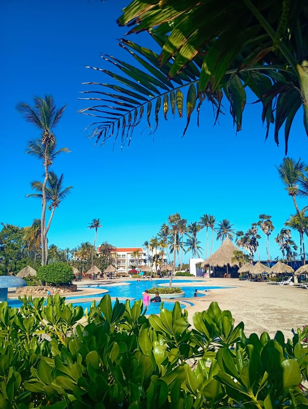 Resort guests enjoy sunny afternoon at Playa El Agua pools