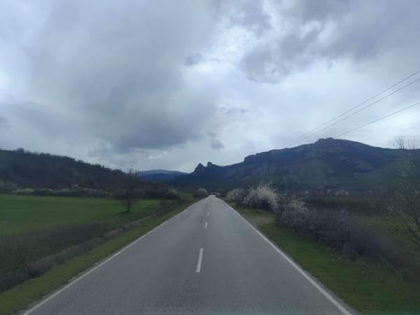 Rural road captured in Potochnitsa, Bulgaria