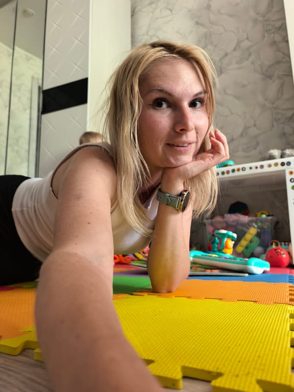 Mother and child's quiet afternoon in Sterlitamak, Russia