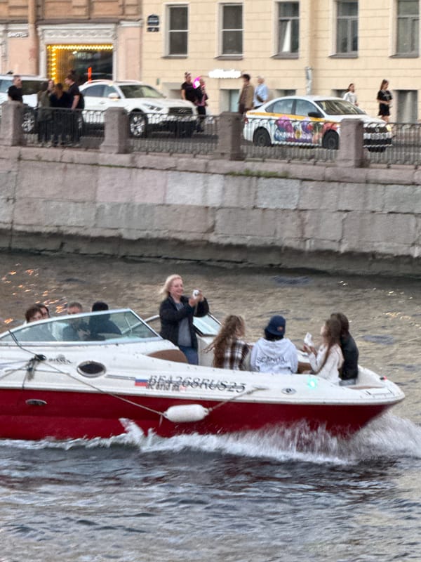 Evening on Saint Petersburg's canals and streets