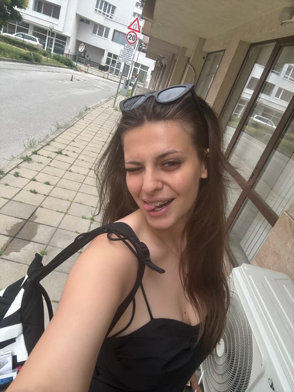 Woman conducts photo shoot in Plovdiv, Bulgaria