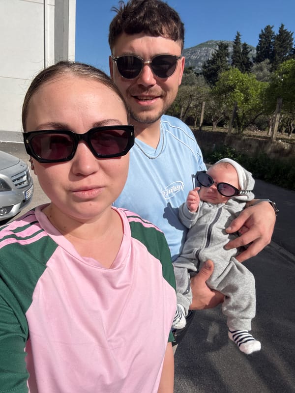 Family takes morning photos around Bar, Montenegro