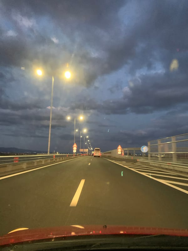 Evening bridge crossing captured in Mramor, Bulgaria