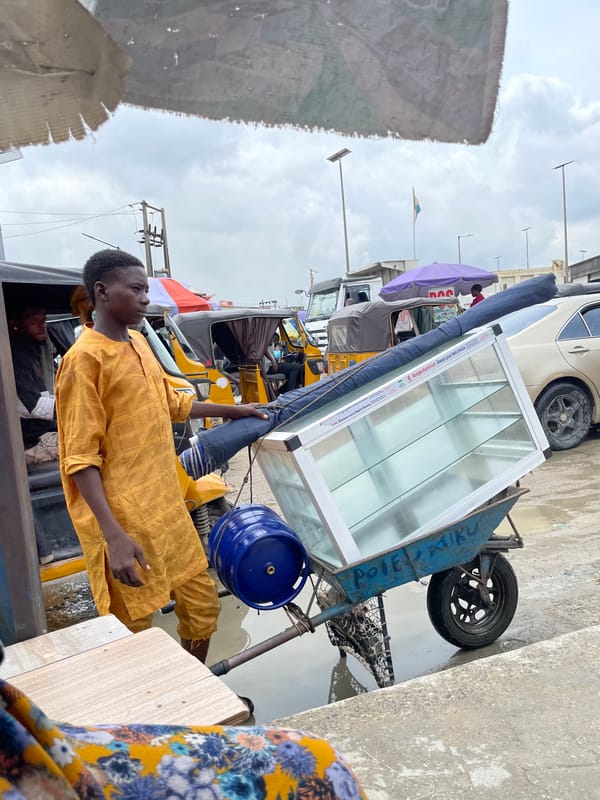 Lagos street life captured during overcast morning hours