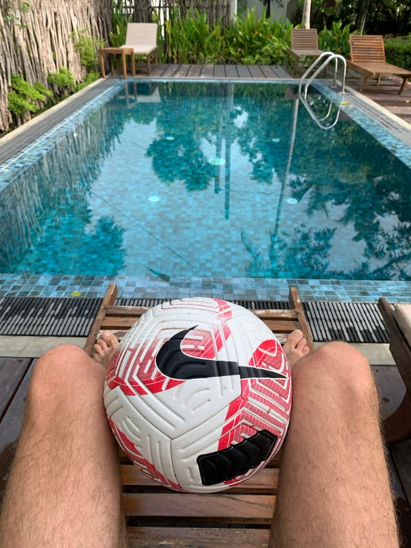 Early morning poolside moments captured in Kabalana, Sri Lanka