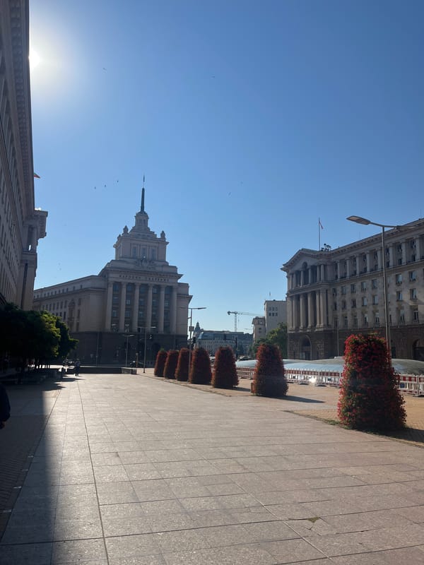 Summer morning stroll through Sofia's center and into the metro