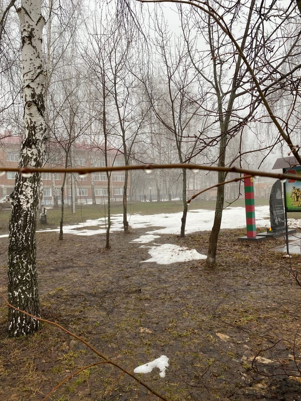 Foggy morning life documented across Noviy Urengoy, Russia