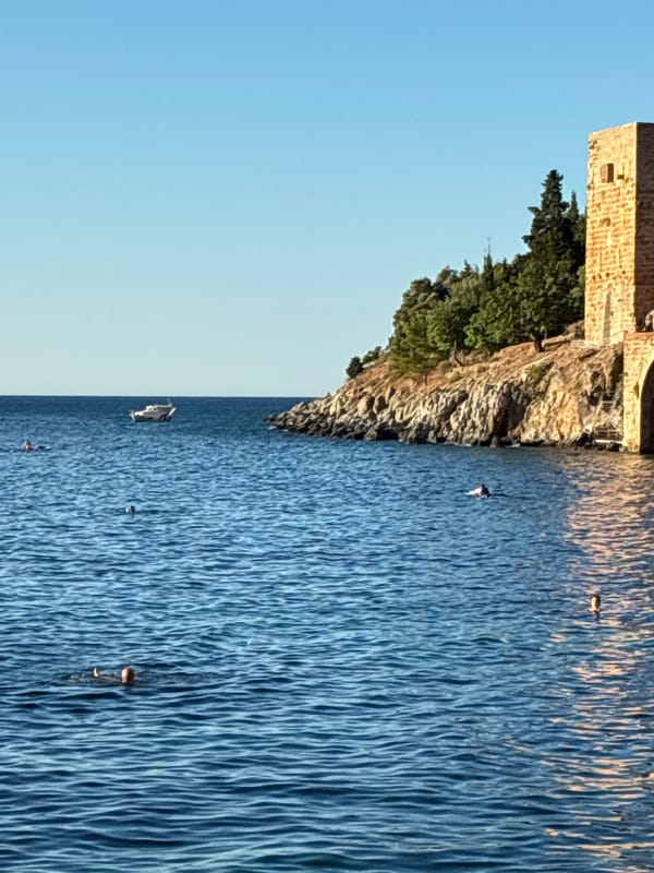 Alanya Castle and coastline viewed from the sea