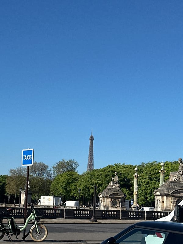 Morning street scenes captured near Eiffel Tower in Paris